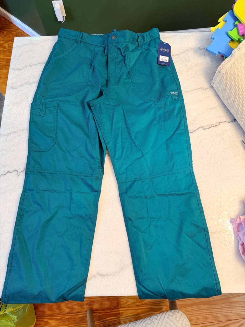 Cherokee Green Medical Scrub Pants with Utility Pockets